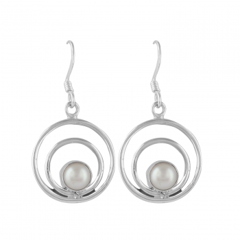 Top quality freshwater pearl hoop earrings 